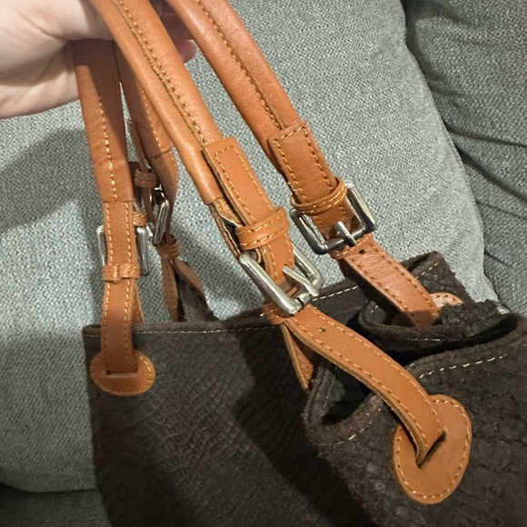 Brown genuine leather snake print bag from Florence Italy - Picture 6 of 8